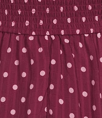 Allison & Kelly Seersucker Dotted Smocked Flutter Sleeve Dress