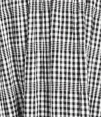 Allison & Kelly Seersucker Gingham V-Neck Ruffled Empire Waist Tiered Babydoll Dress