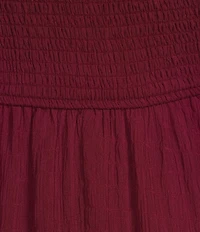 Allison & Kelly Short Sleeve Smocked Empire Waist Babydoll Tiered Mini Dress
