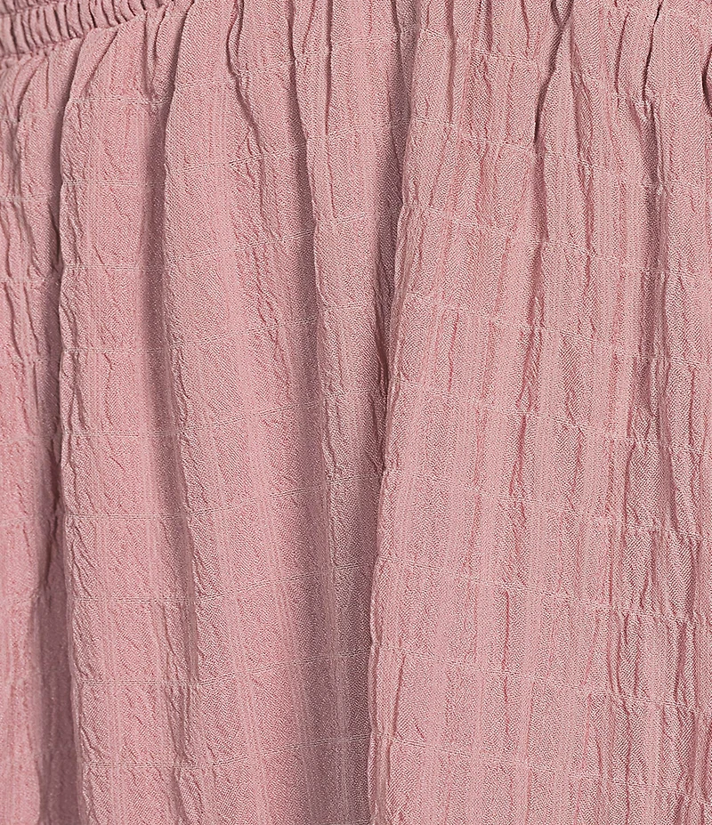 Allison & Kelly Short Sleeve Smocked Empire Waist Babydoll Tiered Mini Dress