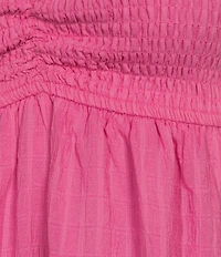 Allison & Kelly Short Sleeve Smocked Empire Waist Babydoll Tiered Mini Dress