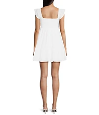 Allison & Kelly Short Sleeve Smocked Empire Waist Babydoll Tiered Mini Dress