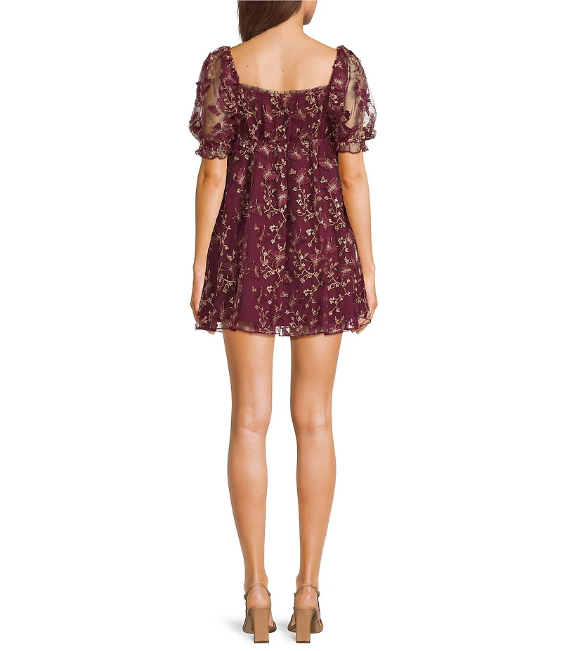 Allison & Kelly Short Sleeve Sweetheart Neckline EMP 3D Butterfly Dress