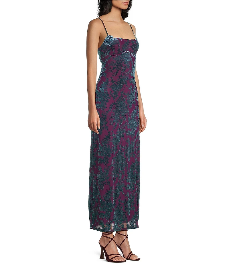 Allison & Kelly Sleeveless Burnout Floral Midi Dress