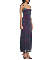 Allison & Kelly Sleeveless Burnout Floral Midi Dress