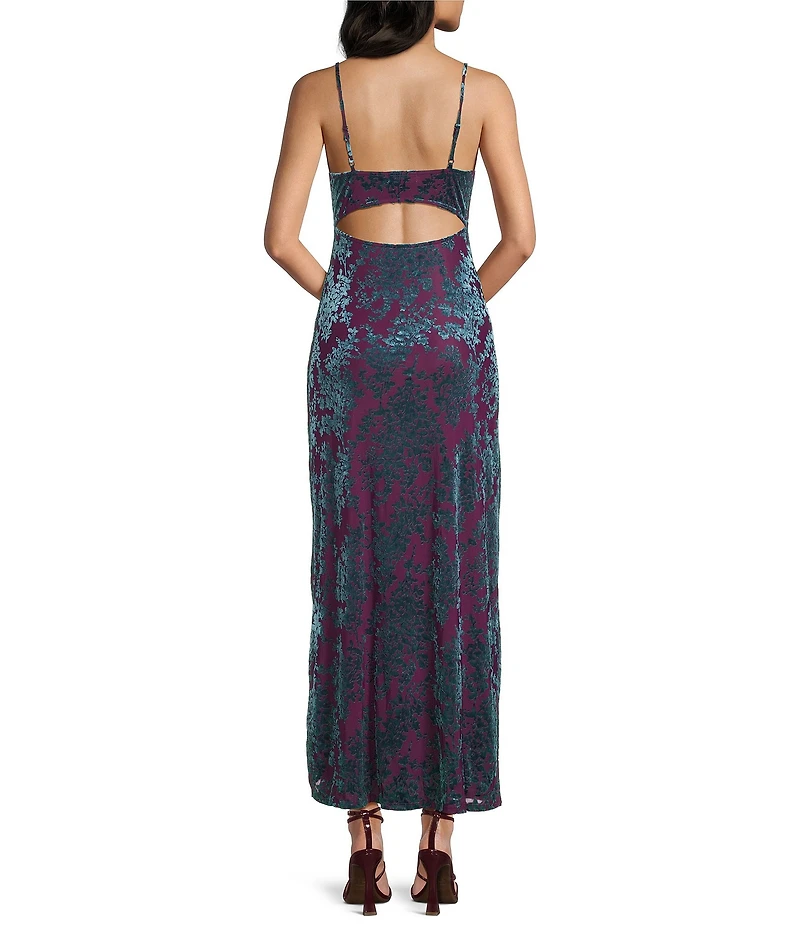 Allison & Kelly Sleeveless Burnout Floral Midi Dress