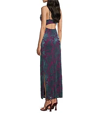 Allison & Kelly Sleeveless Burnout Floral Midi Dress