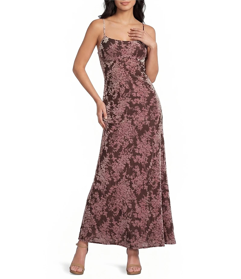 Allison & Kelly Sleeveless Burnout Floral Midi Dress