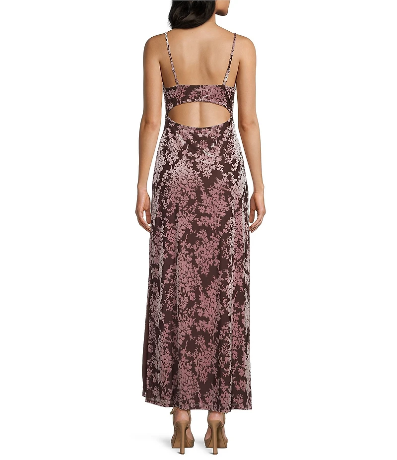 Allison & Kelly Sleeveless Burnout Floral Midi Dress