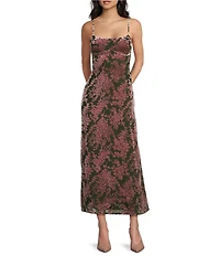 Allison & Kelly Sleeveless Burnout Floral Midi Dress