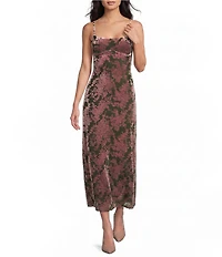 Allison & Kelly Sleeveless Burnout Floral Midi Dress