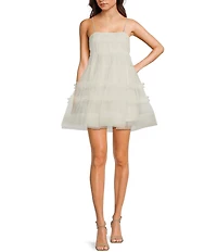 Allison & Kelly Sleeveless Ruffle Tulle Dress