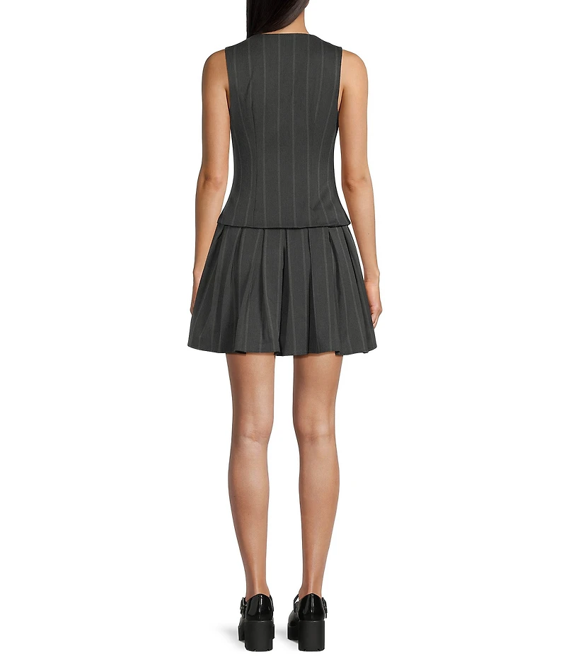 Allison & Kelly Sleeveless Striped Vest Dress