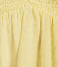 Allison & Kelly Smocked Pinch Front Bodice Puff Sleeve Dress