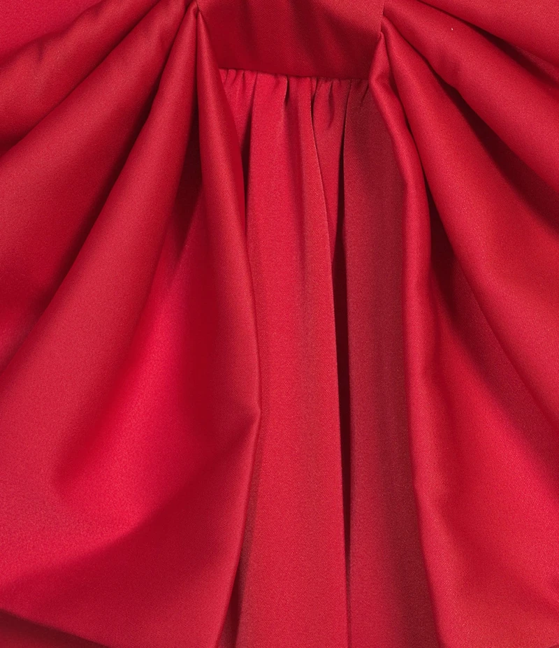 Allison & Kelly Square Neck Spaghetti Straps Bow Back Dress