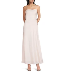 Allison & Kelly Square Neck Spaghetti Straps Bow Back Dress