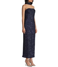 Allison & Kelly Strapless Scarf Midi Dress