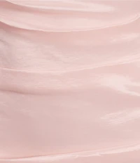 Allison & Kelly Strapless Taffeta Bow Back With Detachable Train Mini Dress