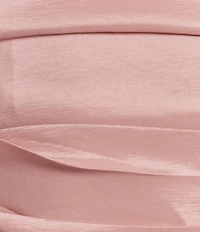 Allison & Kelly Strapless Taffeta Bow Back With Detachable Train Mini Dress