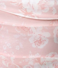 Allison & Kelly Strapless Taffeta Floral Print Bow Back Mini Dress