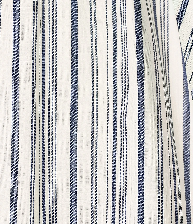 Allison & Kelly Striped Scoop Neck Bow Back Baby Doll Dress