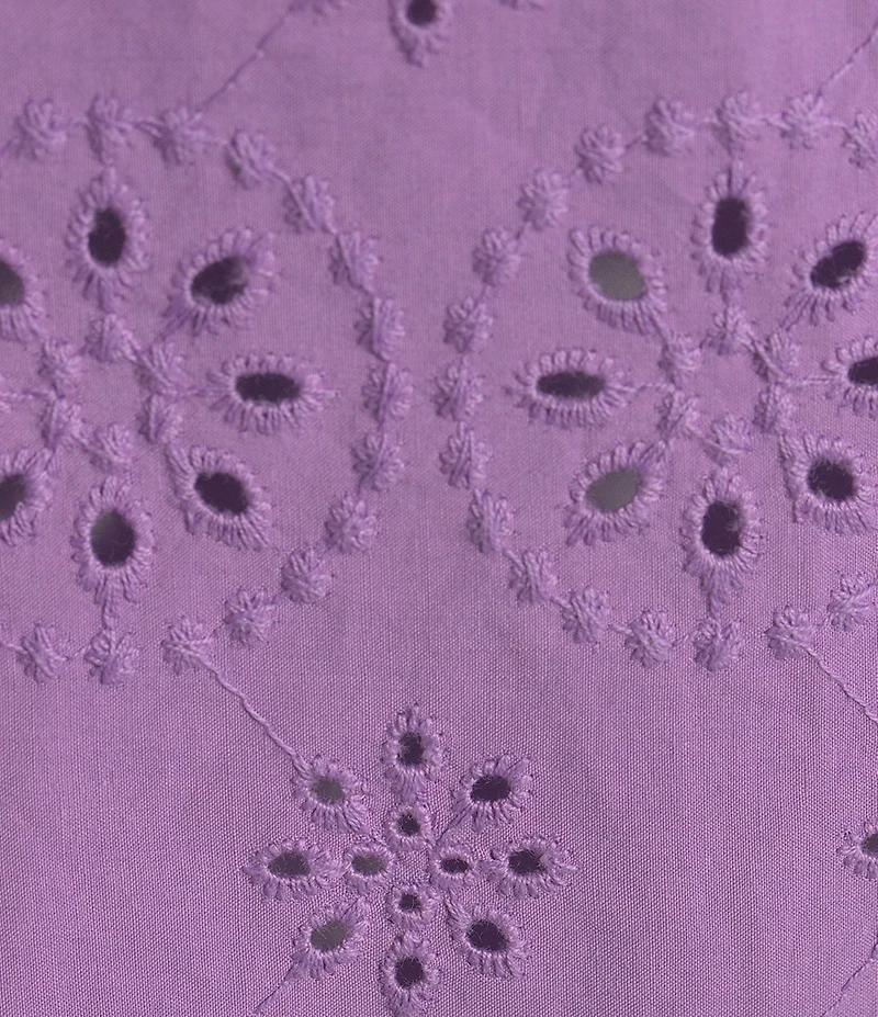 Allison Daley 3/4 Sleeve Point Collar Button Front Eyelet Jacket