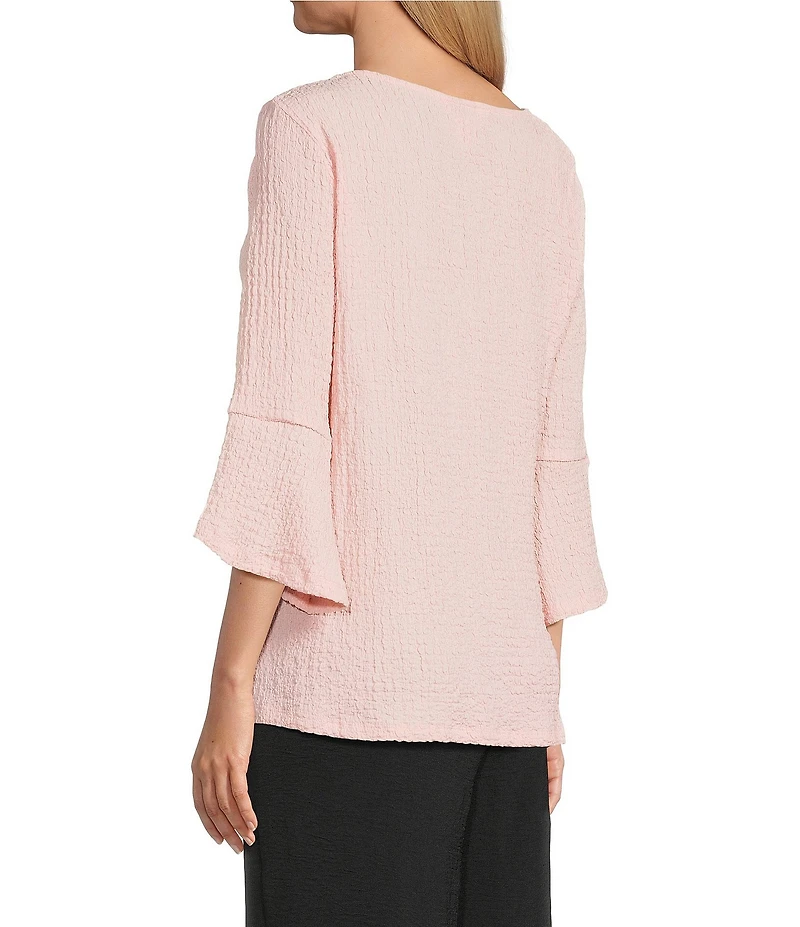 Allison Daley Blush 3/4 Sleeve Keyhole Neck Knit Top