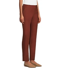 Allison Daley Burnt Henna Stretch Pull-On Straight Leg Pants