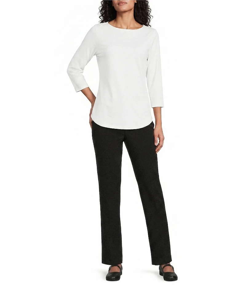 Allison Daley City Stretch Straight Leg Pull-On Pants