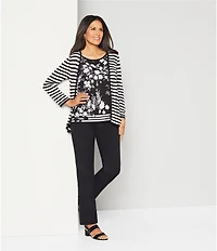 Allison Daley City Stretch Straight Leg Pull-On Pants