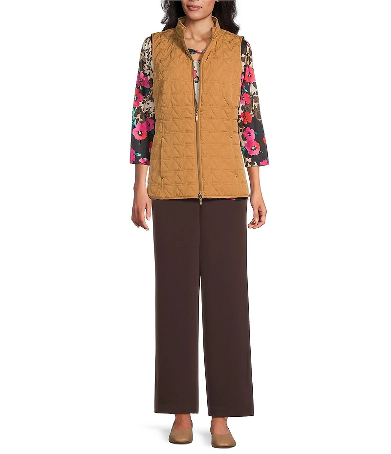 Allison Daley Espresso Pull-On Straight Leg Pants
