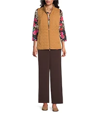 Allison Daley Espresso Pull-On Straight Leg Pants