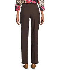 Allison Daley Espresso Stretch Pull-On Straight Leg Pants