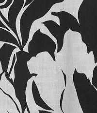 Allison Daley Floral Print 3/4 Sleeve V-Neck Lace Trim Detail Blouse