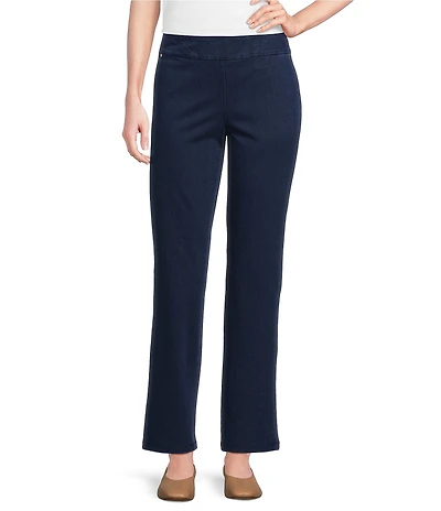 Allison Daley Indigo Pull-On Waist Straight Leg Pants