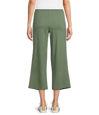 Allison Daley Light Weight Ponte Wide Leg Pull-On Crop Pants