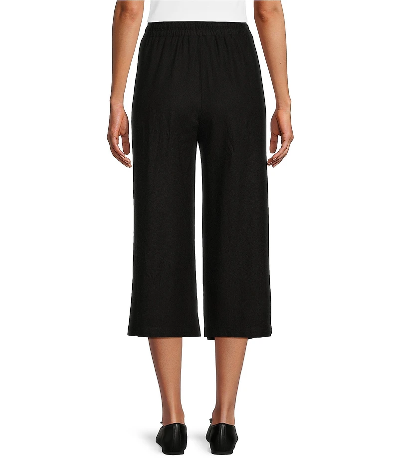 Allison Daley Linen Blend Pull-On Capri Pants