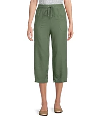 Allison Daley Linen Blend Pull-On Capri Pants