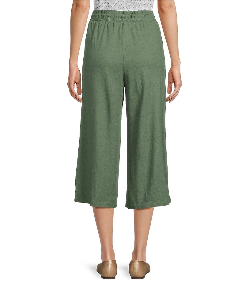 Allison Daley Linen Blend Pull-On Capri Pants