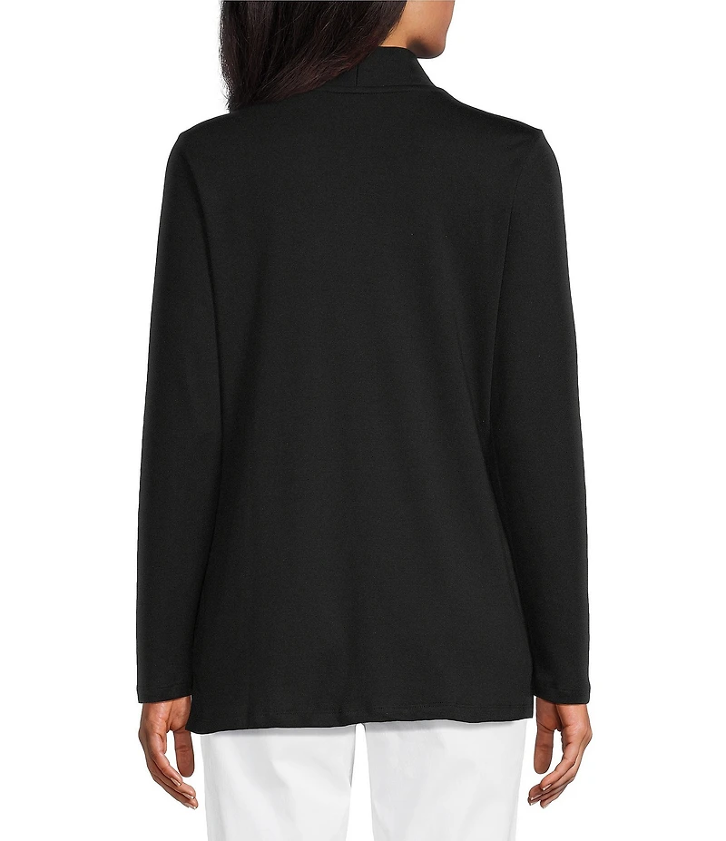 Allison Daley Long Sleeve Open-Front Cardigan