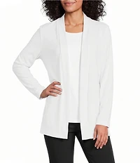 Allison Daley Long Sleeve Open-Front Cardigan