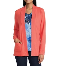 Allison Daley Long Sleeve Open-Front Knit Cardigan