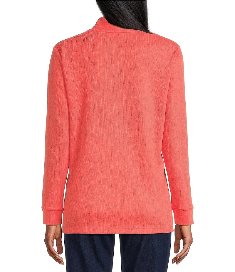 Allison Daley Long Sleeve Open-Front Knit Cardigan