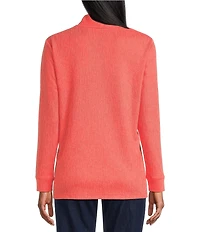 Allison Daley Long Sleeve Open-Front Knit Cardigan