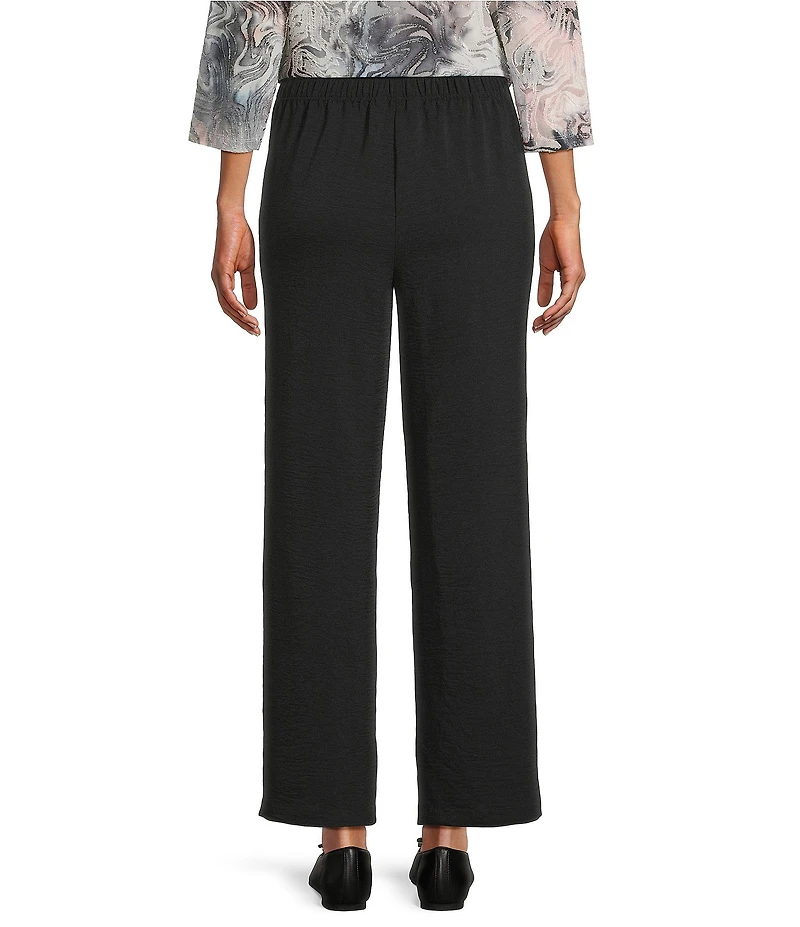Allison Daley Petite Black Pull-On Straight Leg Soft Pants