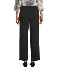 Allison Daley Petite Black Pull-On Straight Leg Soft Pants