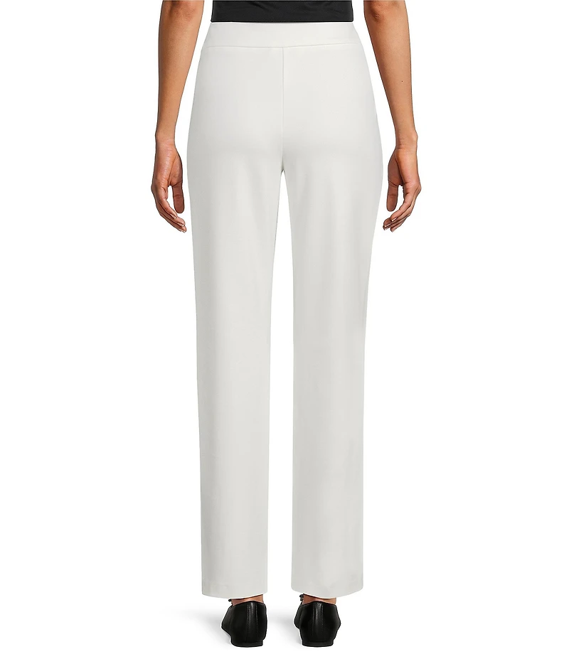 Allison Daley Petite Egret Full Length Straight Leg Pants