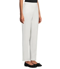 Allison Daley Petite Egret Full Length Straight Leg Pants