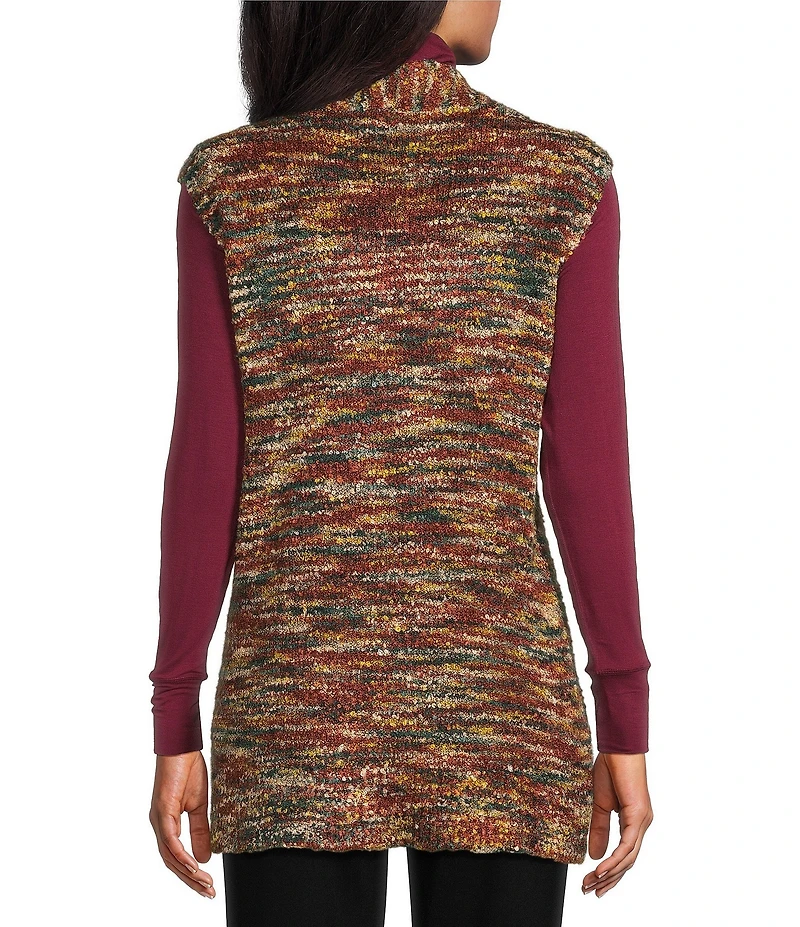 Allison Daley Petite Pine Grove Sleevless Open Front Sweater Vest