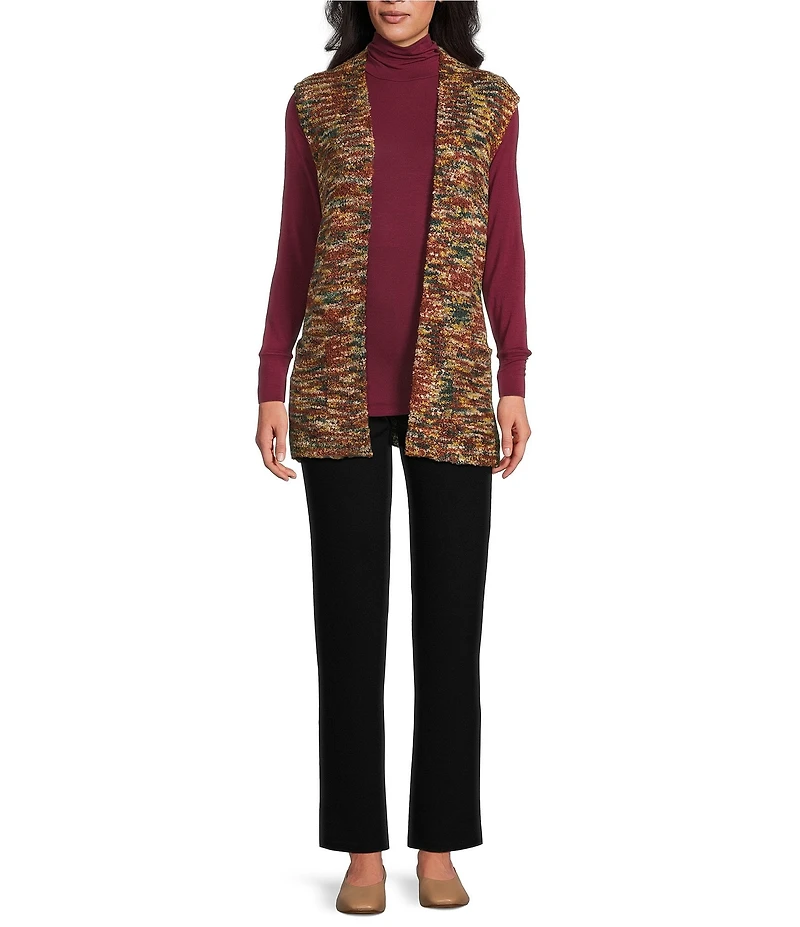 Allison Daley Petite Pine Grove Sleevless Open Front Sweater Vest